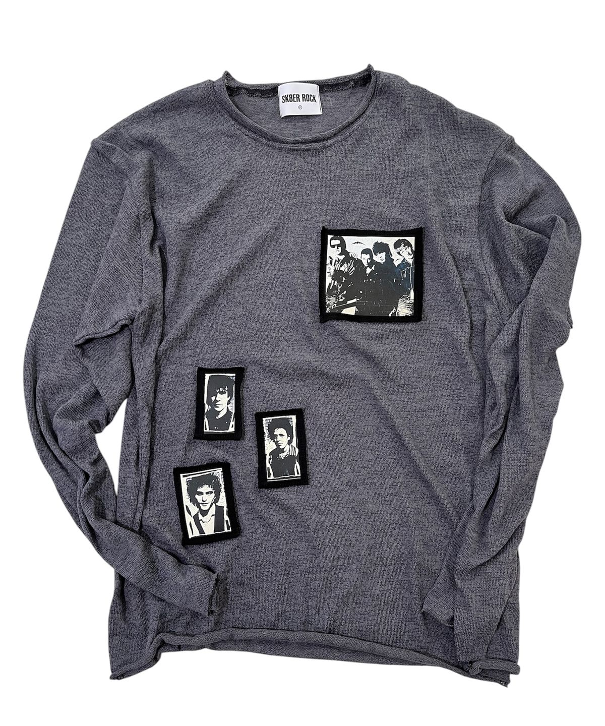 스케이터락(SK8ER ROCK) Riot Archive See-Thirough Knit (Dark melange gray)