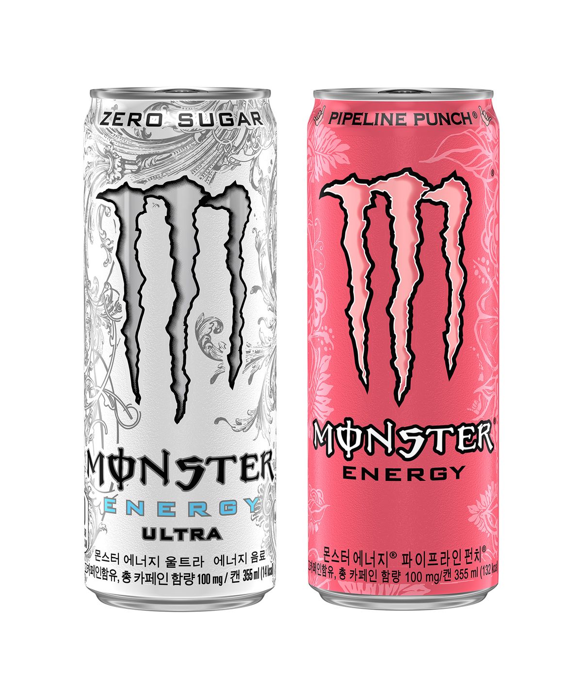 몬스터에너지(MONSTERENERGY) 몬스터 에너지 울트라 355 캔 24개+몬스터 에너지 파이프라인펀치 355 캔  24개