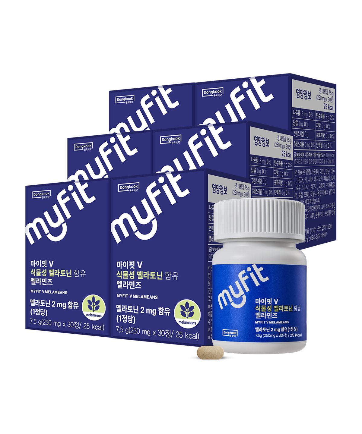 마이핏(MYFIT) 동국제약 식물성 멜라토닌 함유 멜라민즈 30정 6박스