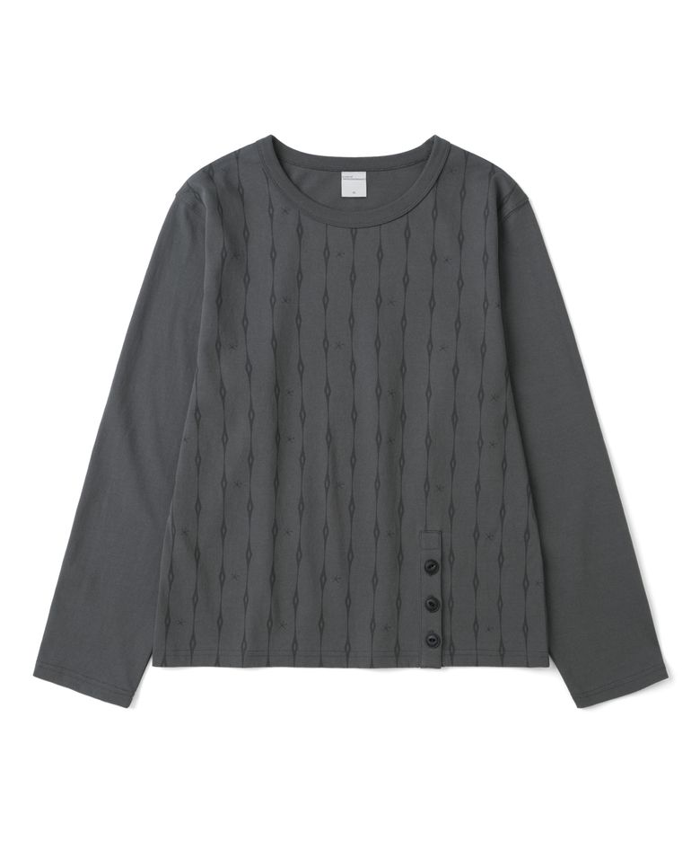 TCM vintage stripe long sleeve (charcoal)