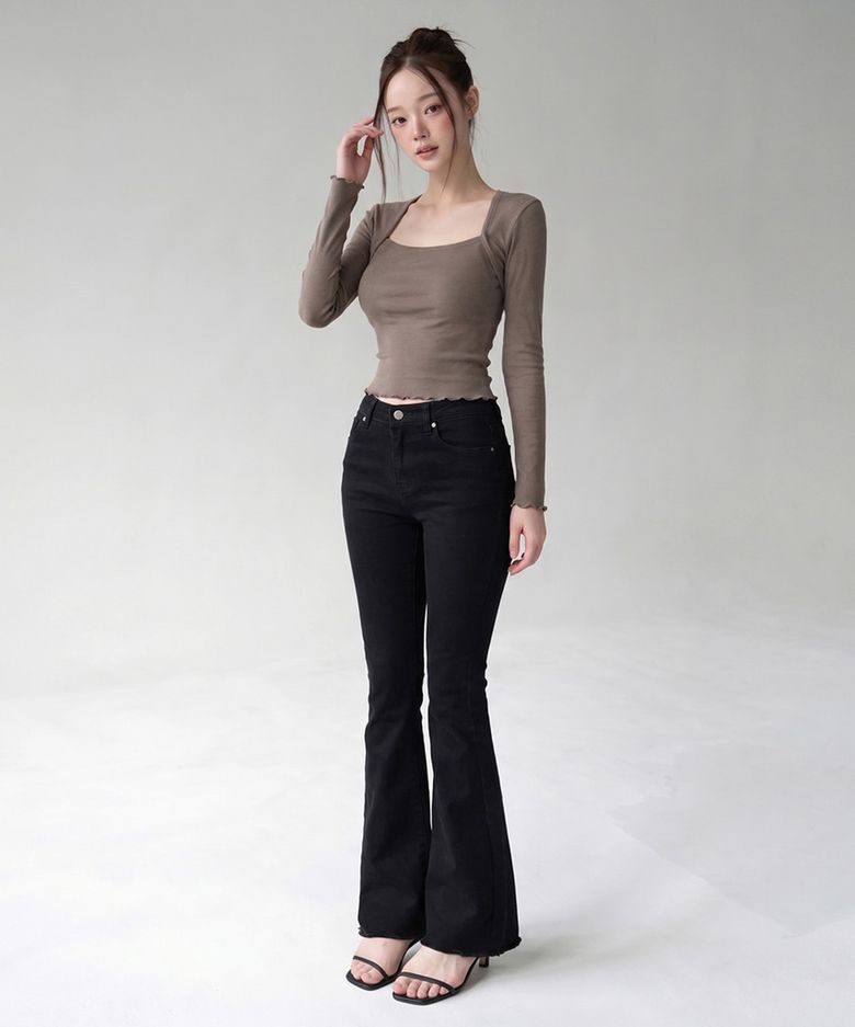 아카이브 골반 패드 부츠컷 팬츠