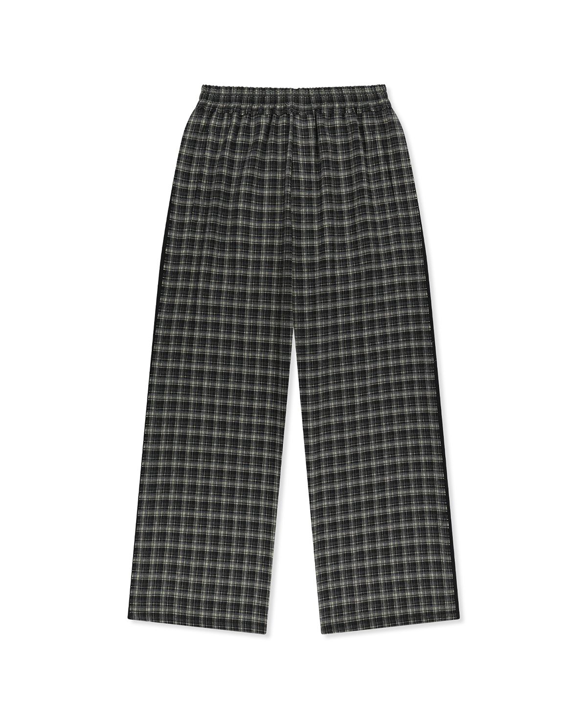 마뗑킴(MATIN KIM) CHECK MIX JERSEY PANTS IN BLACK
