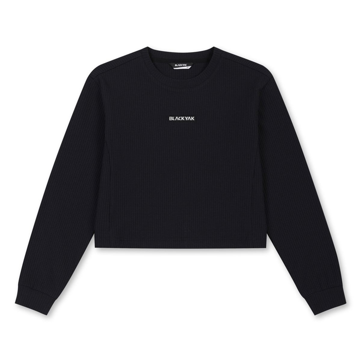 블랙야크 키즈(BLACK YAK KIDS) 소로나 와플 크롭 긴팔티셔츠_BK
