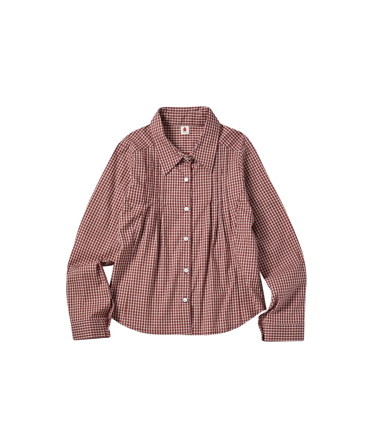 꼬모니노즈(COMONINOZ) W AUTUMN PINTUCK SHIRT [RED]
