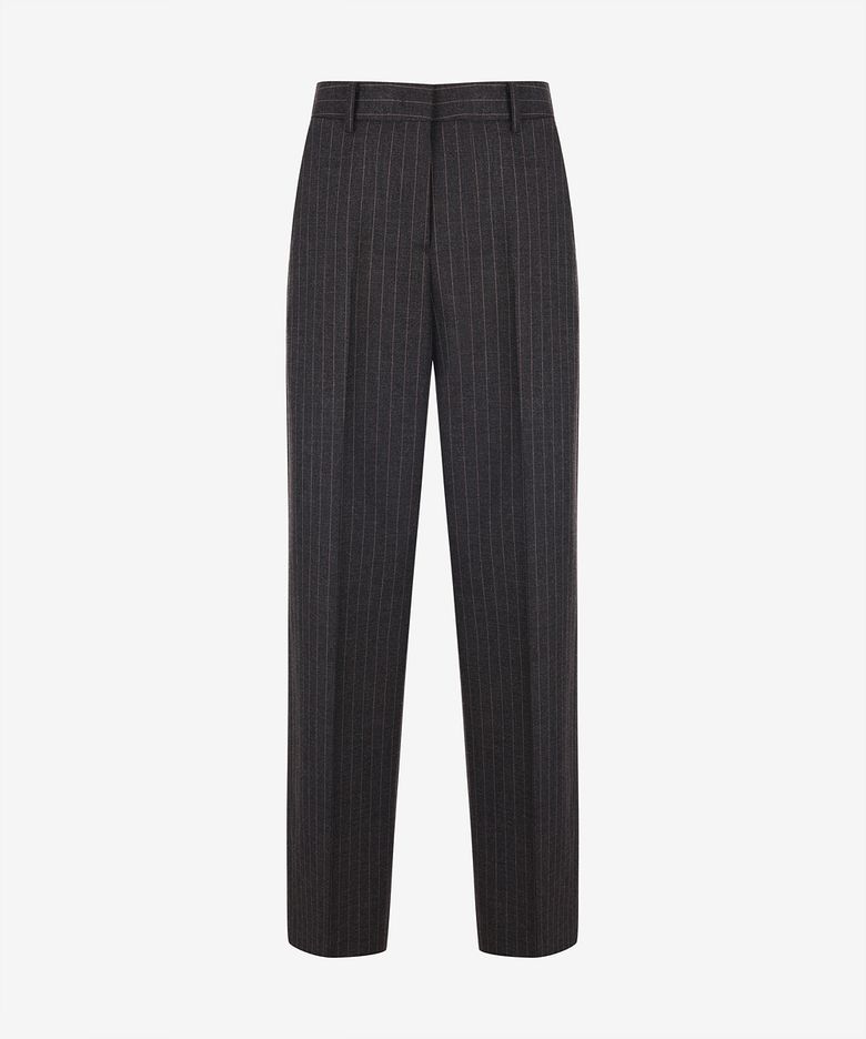 [Women] Pink Stripe Tailored Set-Up Pants (PPFAH4405)