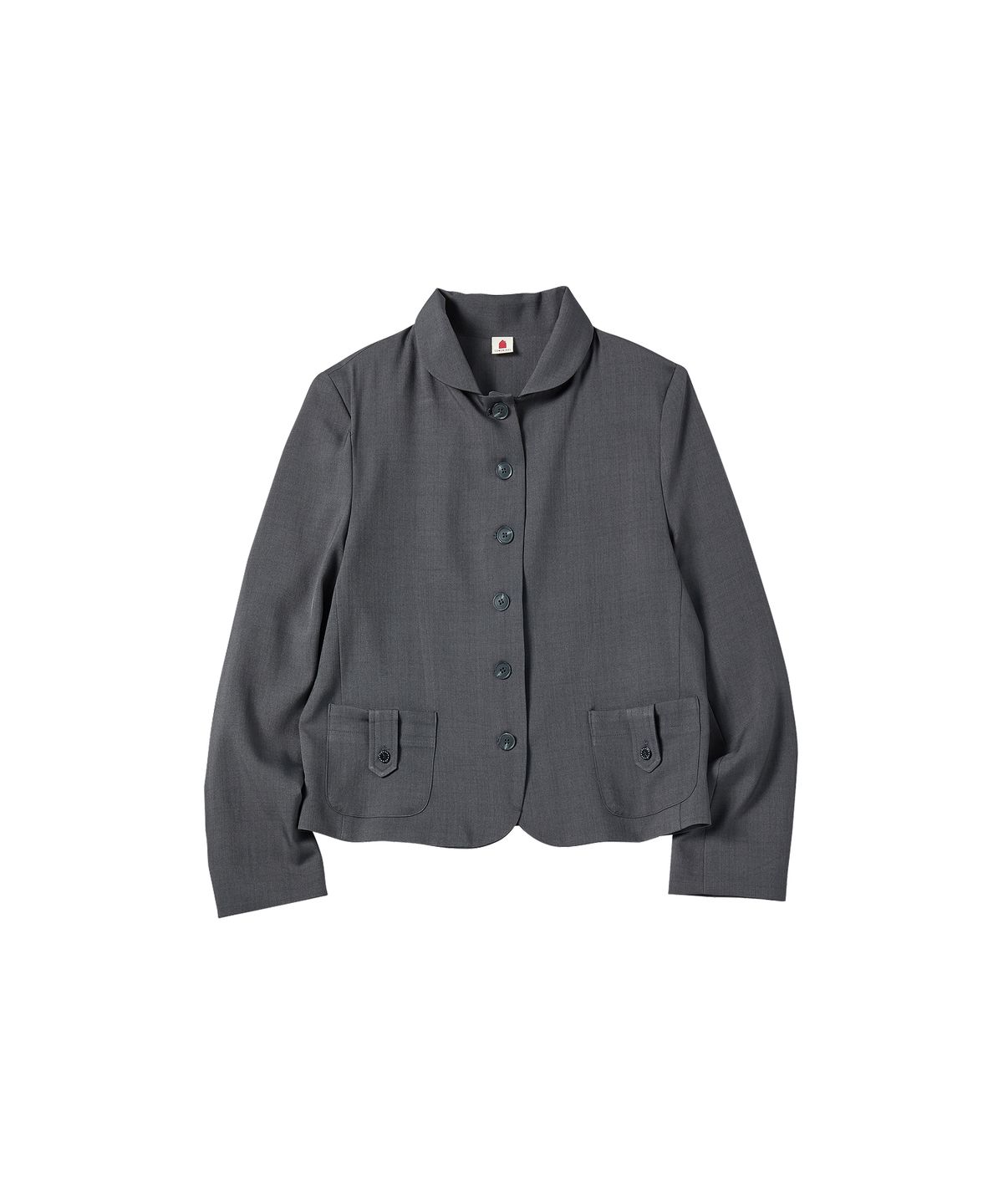 꼬모니노즈(COMONINOZ) W ROUND COLLAR JACKET [DEEP GRAY]