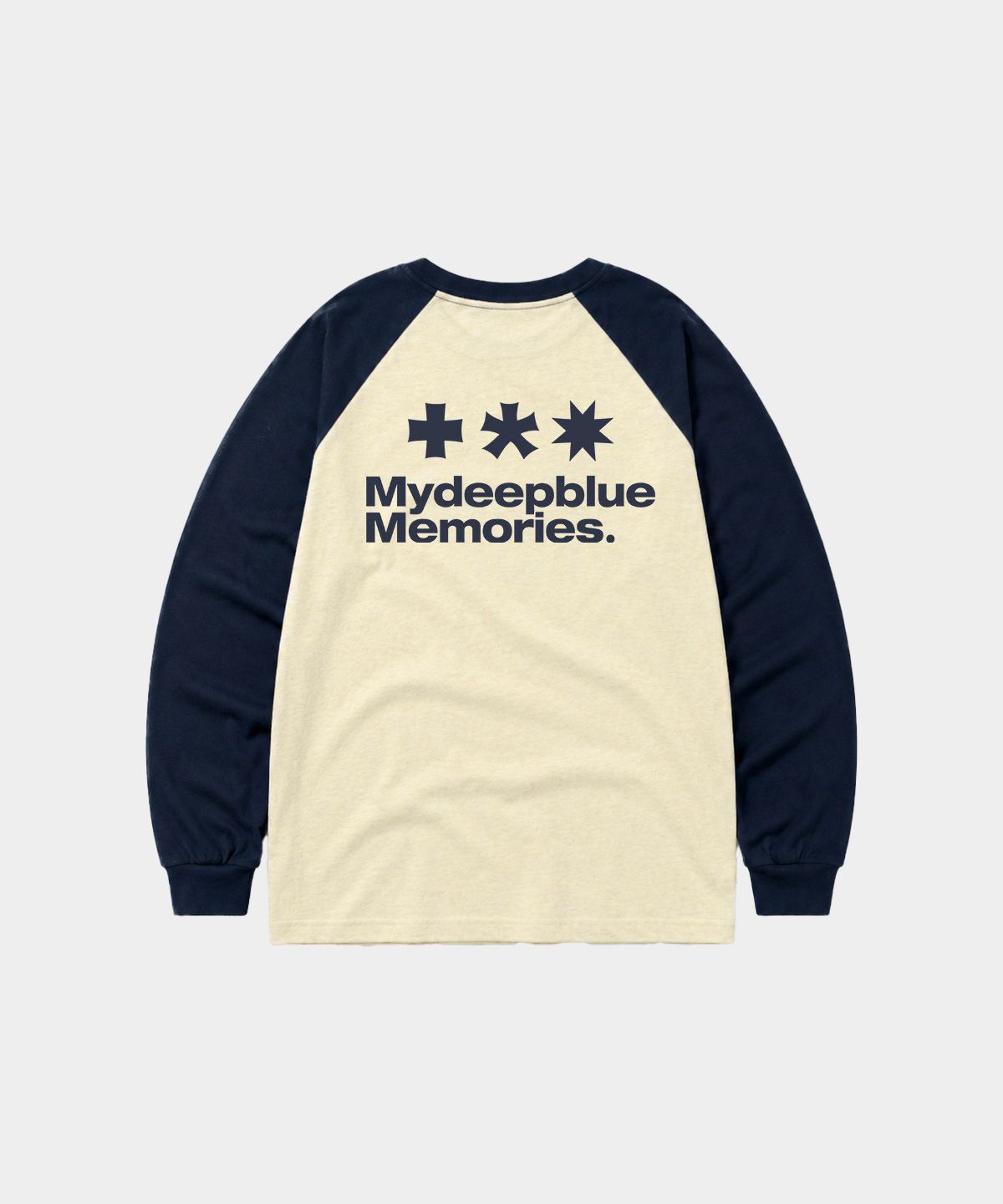 마이딥블루메모리즈(MY DEEP BLUE MEMORIES) Mm Symbol Logo Raglan Tee (YELLOW/NAVY)