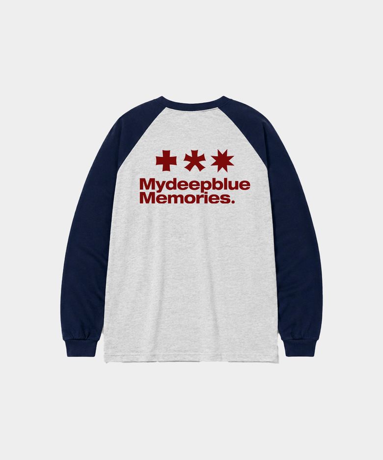 Mm Symbol Logo Raglan Tee (GREY/NAVY)
