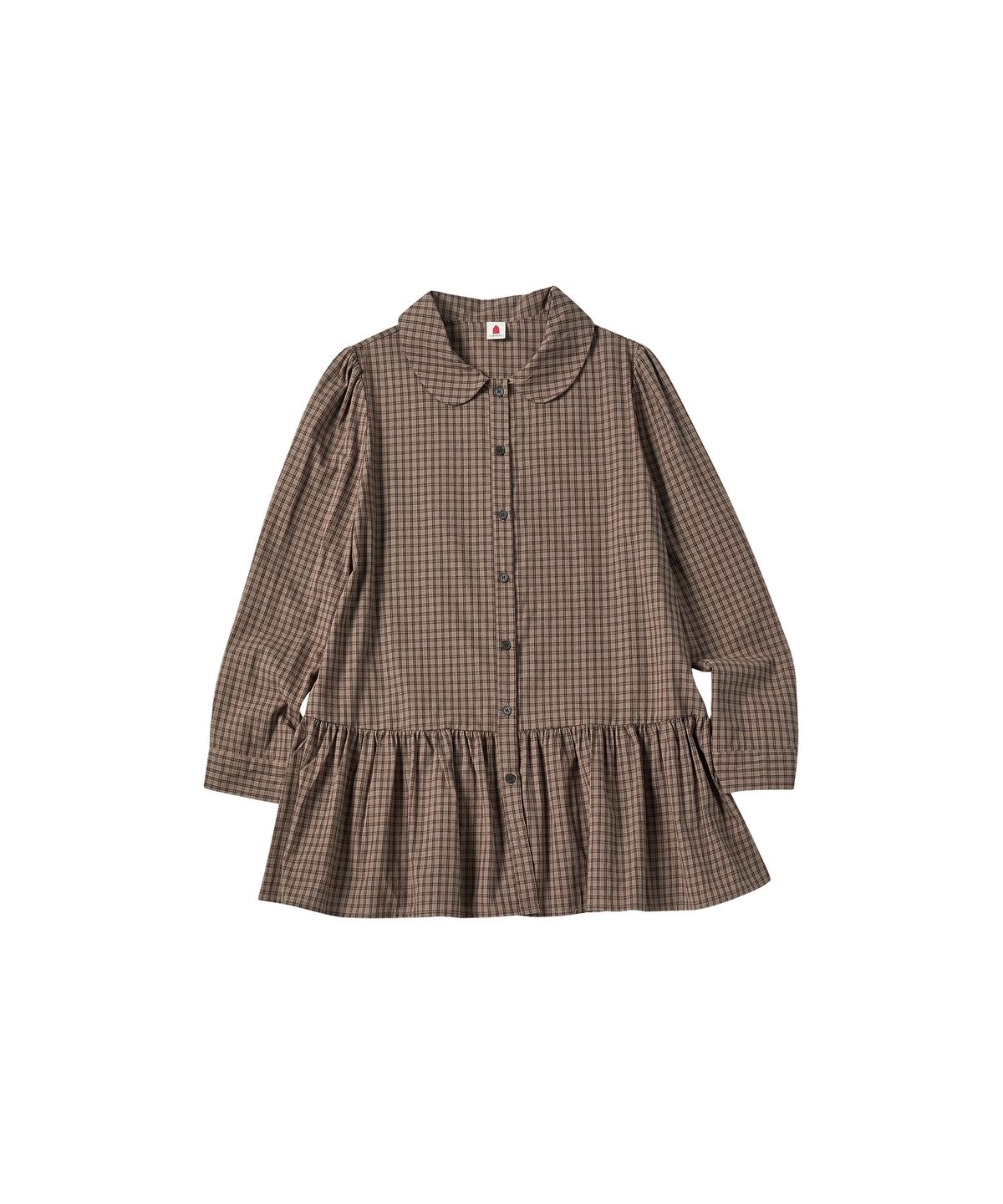 꼬모니노즈(COMONINOZ) W AUTUMN ROUND BLOUSE [BROWN]