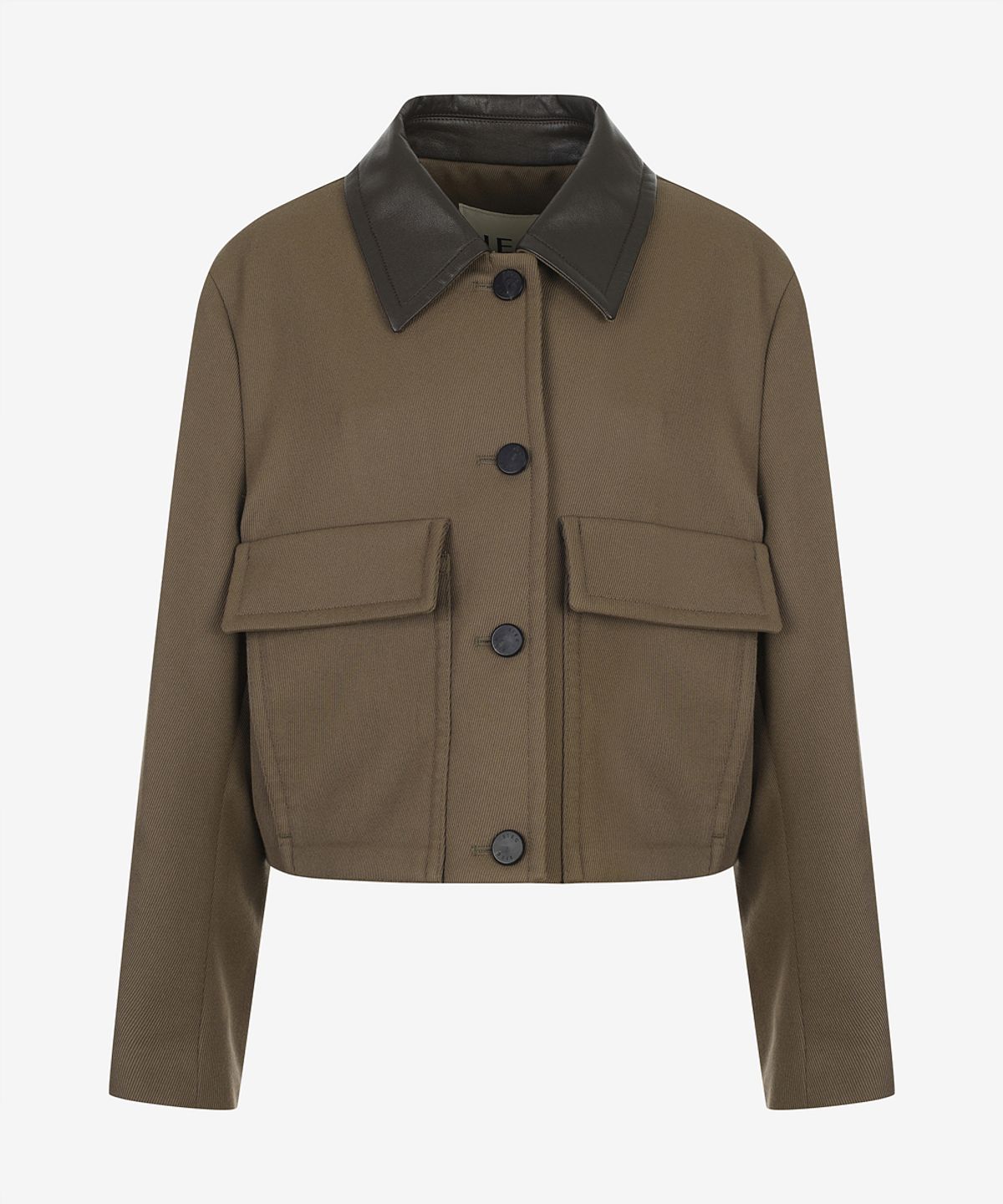 지이크 서촌 하우스(SIEG SEOCHON HAUS) [Women] Leather Collared Crop Jacket (PPMAX6404)