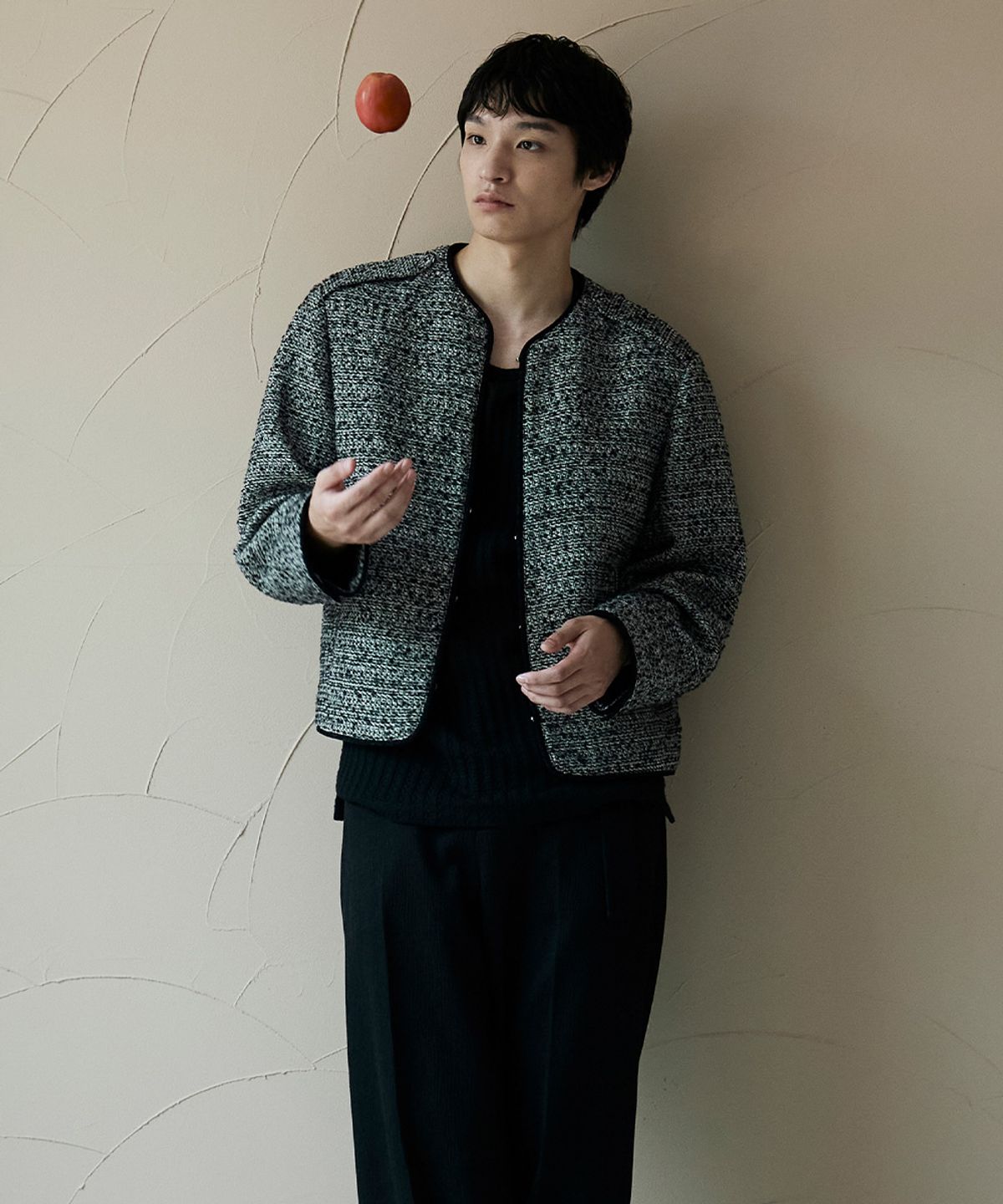 지이크 서촌 하우스(SIEG SEOCHON HAUS) [Men] Fancy Tweed Round Neck Jacket (PPMAH6301)