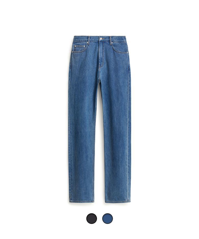 Slim Straight Denim Pants - 2 Color