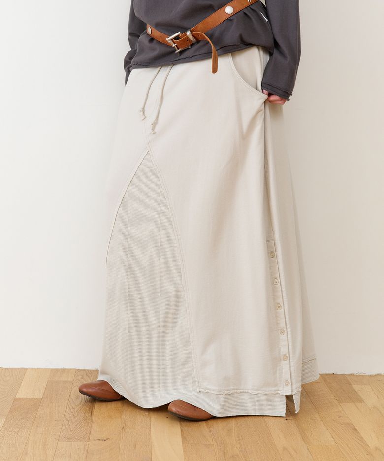 MULTI LAYER SWEATSKIRT(W) BEIGE