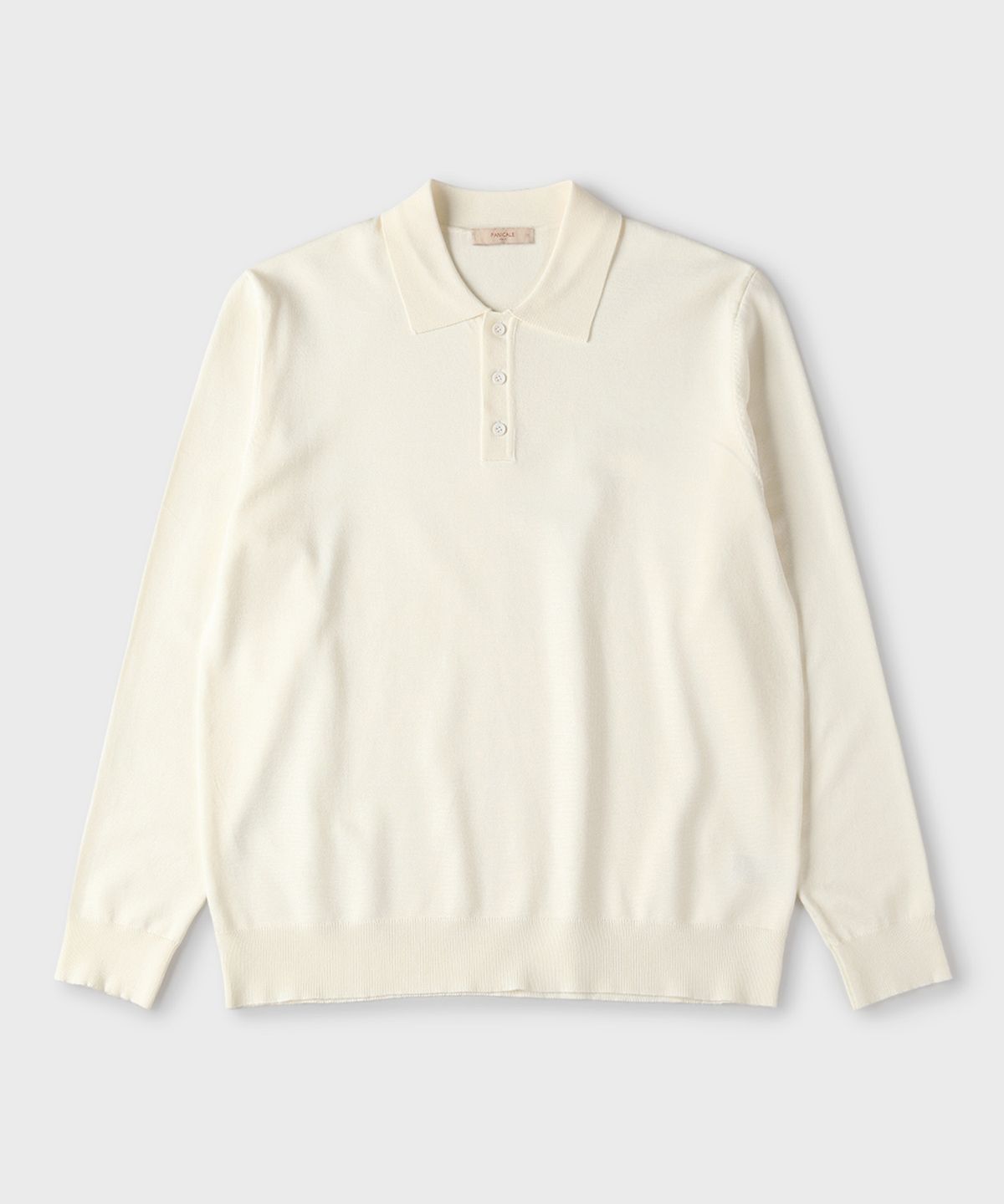빠니깔레(PANICALE) 아이보리 비스코스 혼방 폴로 니트
