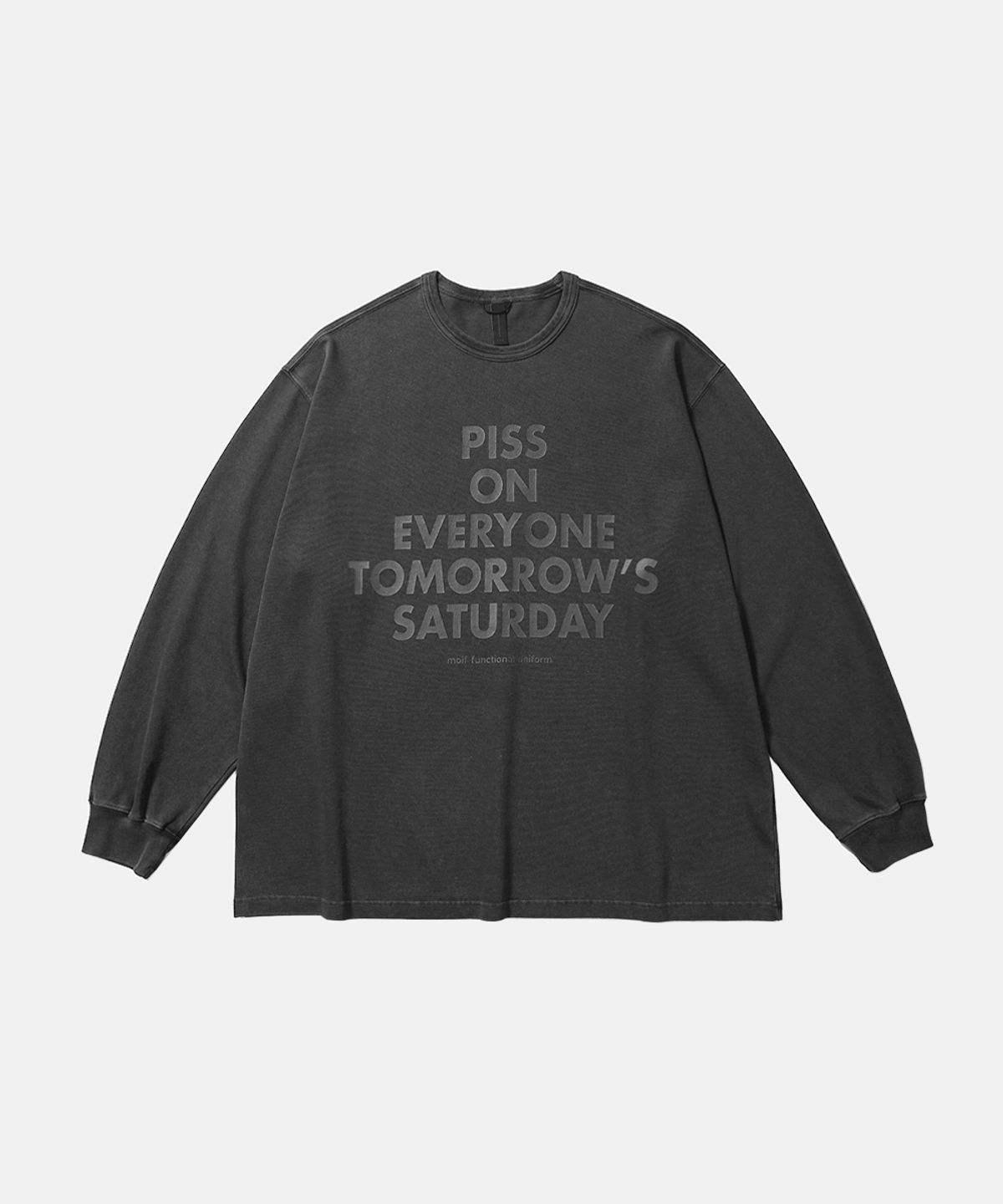 모이프(MOIF) [AW26] GARMENT DYED L/S TEE / DYED CHARCOAL