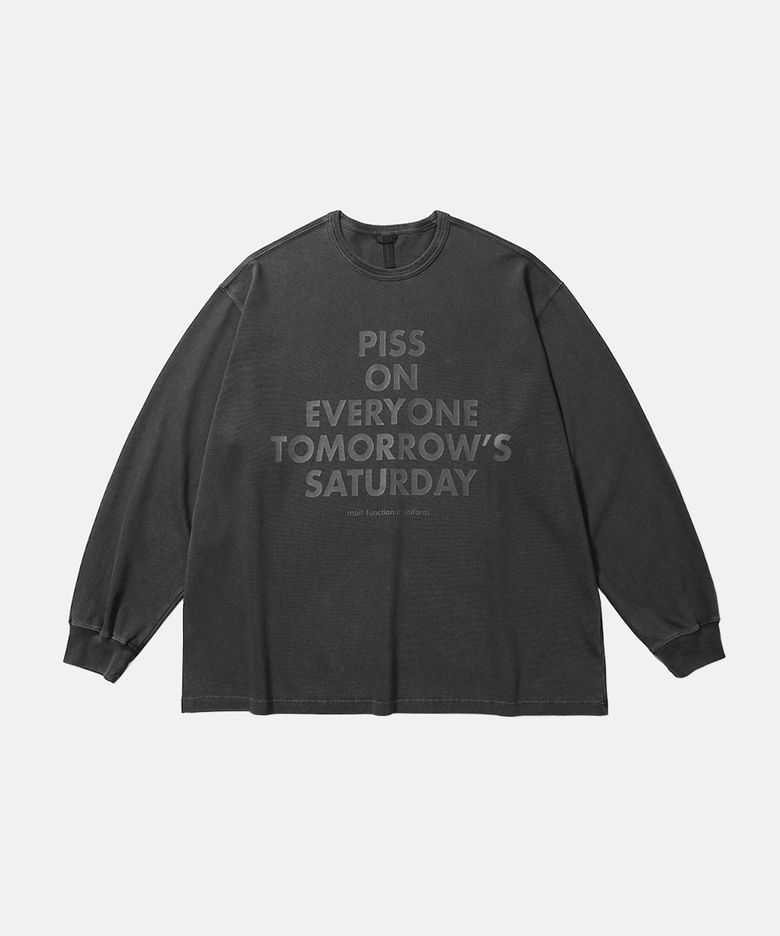 [AW26] GARMENT DYED L/S TEE / DYED CHARCOAL