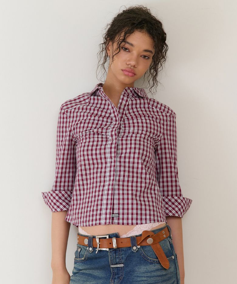 THREE-QUARTER SLEEVE SHIRTS (W) RED