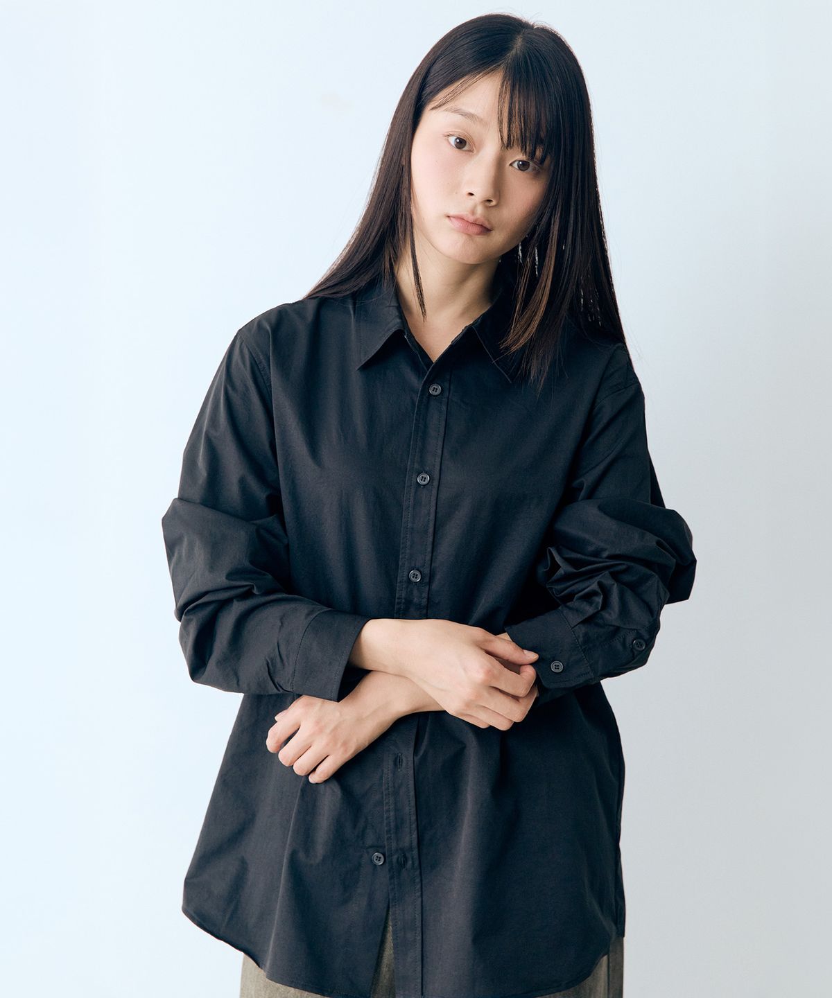 나우(nau) 릴렉스드 셔츠 Black