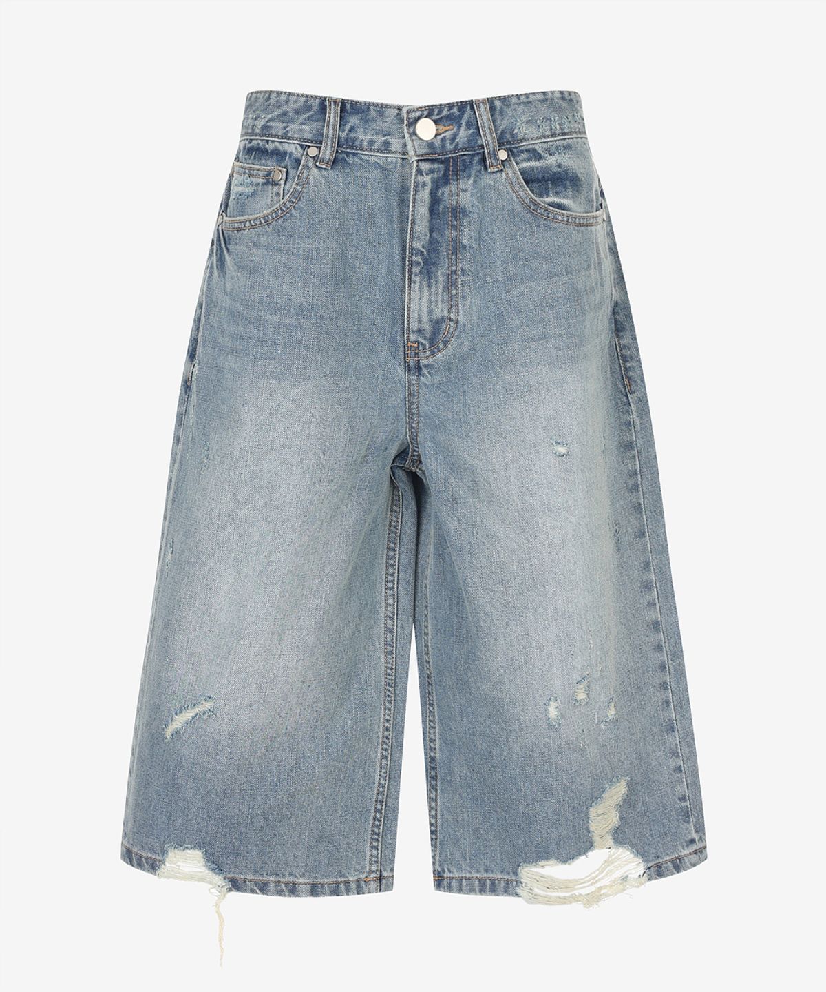 지이크 서촌 하우스(SIEG SEOCHON HAUS) [Women] Destroyed light blue denim shorts (PMFAD4414)