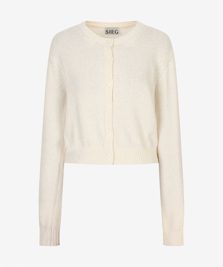 [Women] Boucle texture cardigan (PMUCB8401)