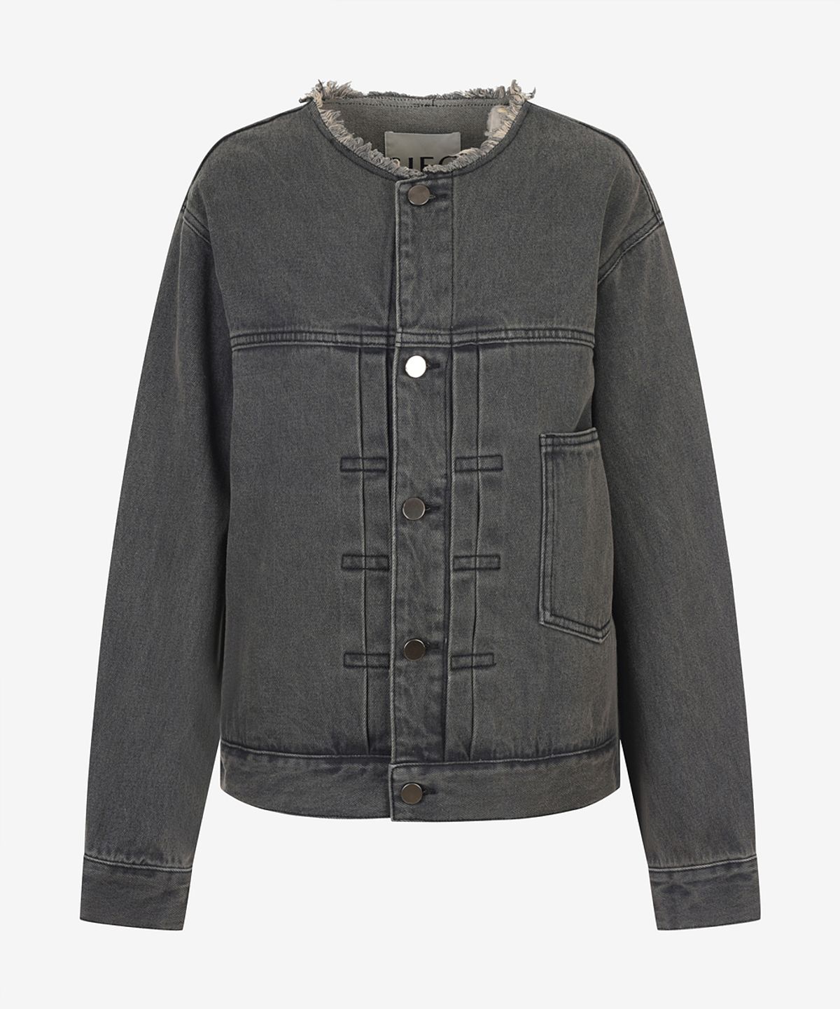 지이크 서촌 하우스(SIEG SEOCHON HAUS) [Women] Collarless denim jacket (PMMAD6410)