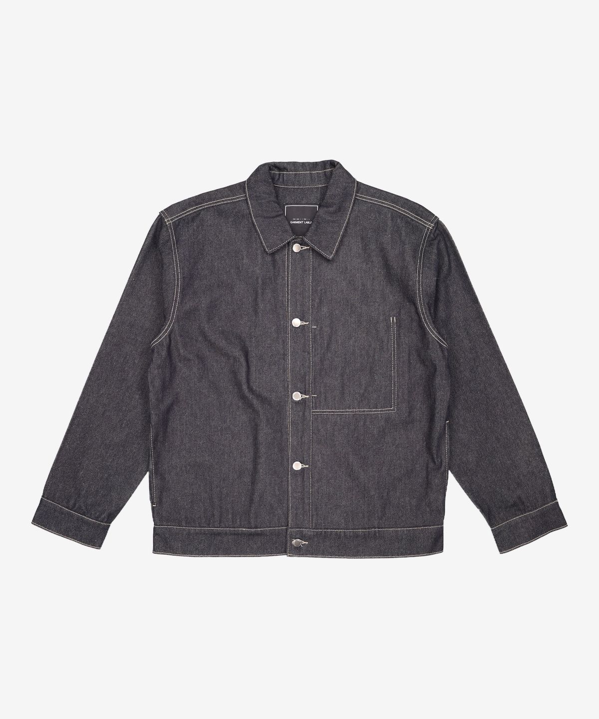 가먼트레이블(GARMENT LABLE) Minimal Trucker Jacket - Indigo / Semi Over L