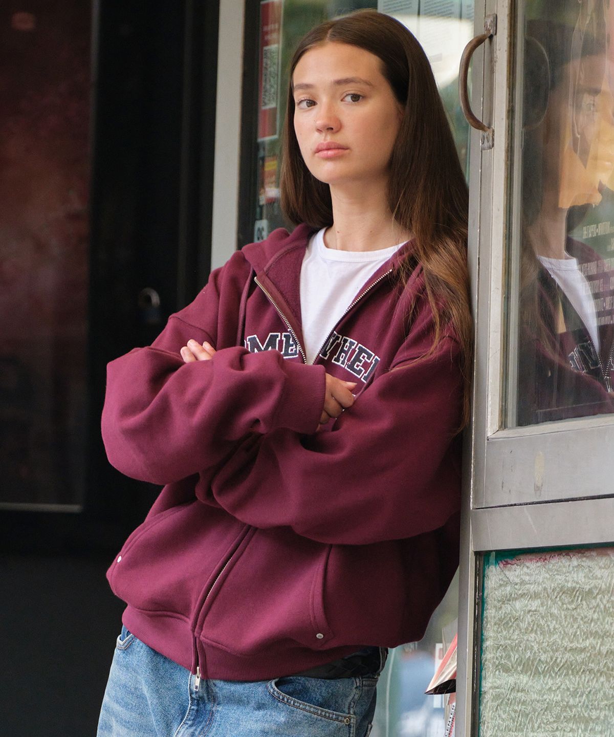 썸웨어버터(SOMEWHEREBUTTER) Ford Hoodie Zip-Up - Grape