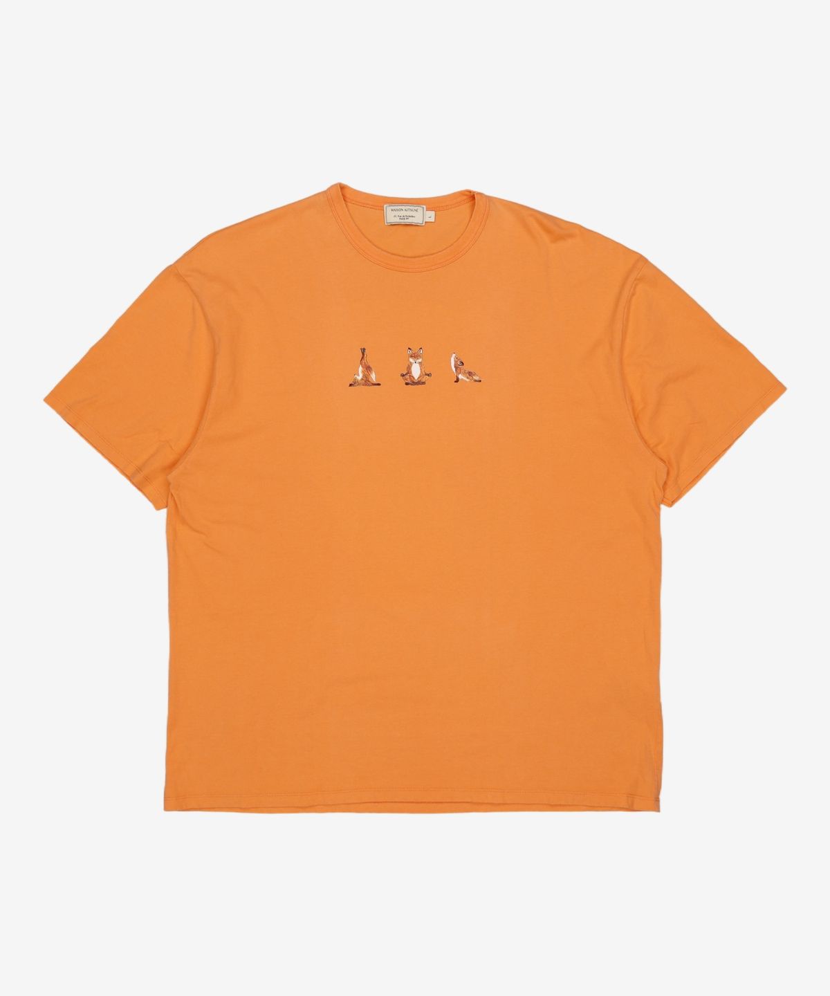 메종 키츠네(MAISON KITSUNE) 메종키츠네 요가 폭스 프린트 티셔츠 오렌지 / EU00146KJ0008-OR L