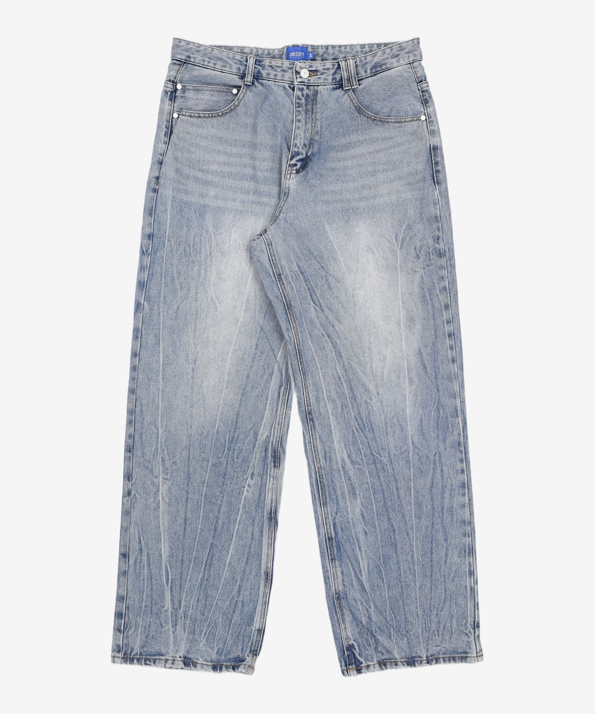 데케트(DECET) Mid Rise Wide Jeans DCPT027BlueCenter 34