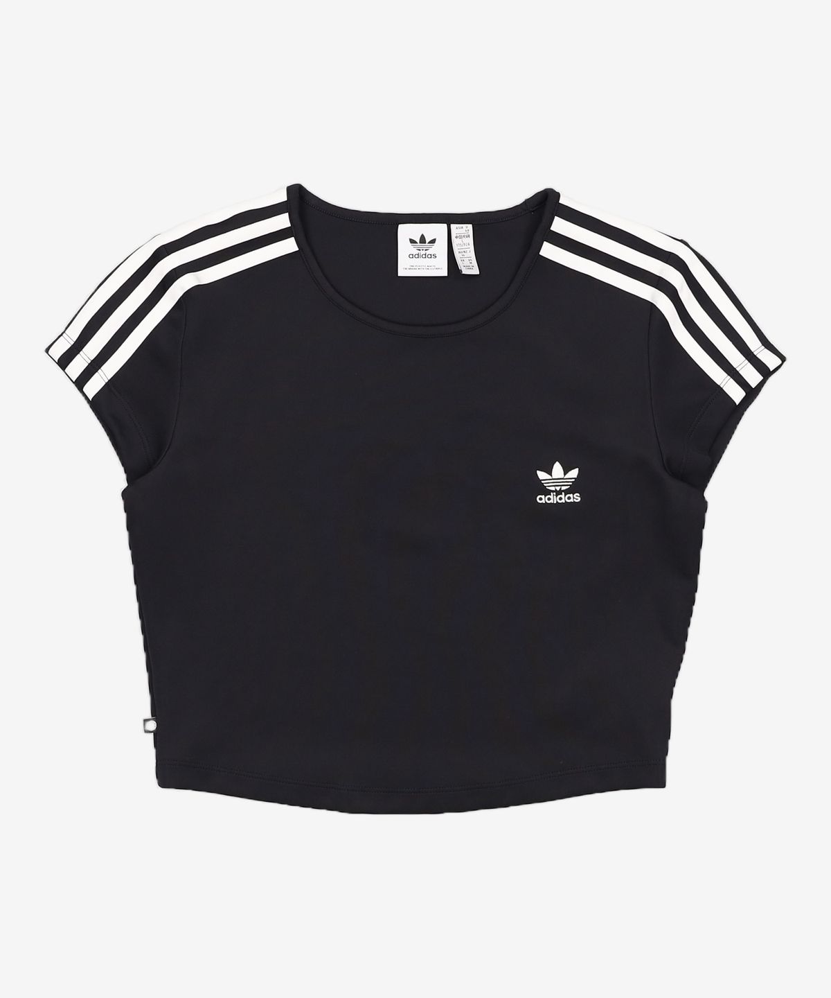 아디다스(ADIDAS) 클래식 크롭 3S 티 - 블랙 / HM4710 L