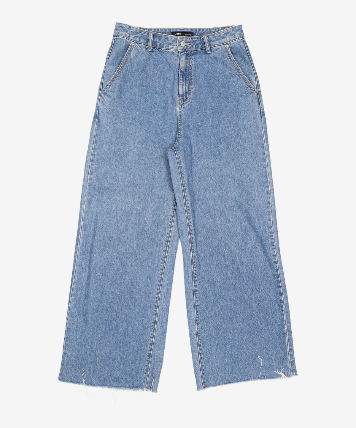 미쏘(MIXXO) 가로포켓 밑단데끼 롱와이드 데님 MIWTJD333J 28