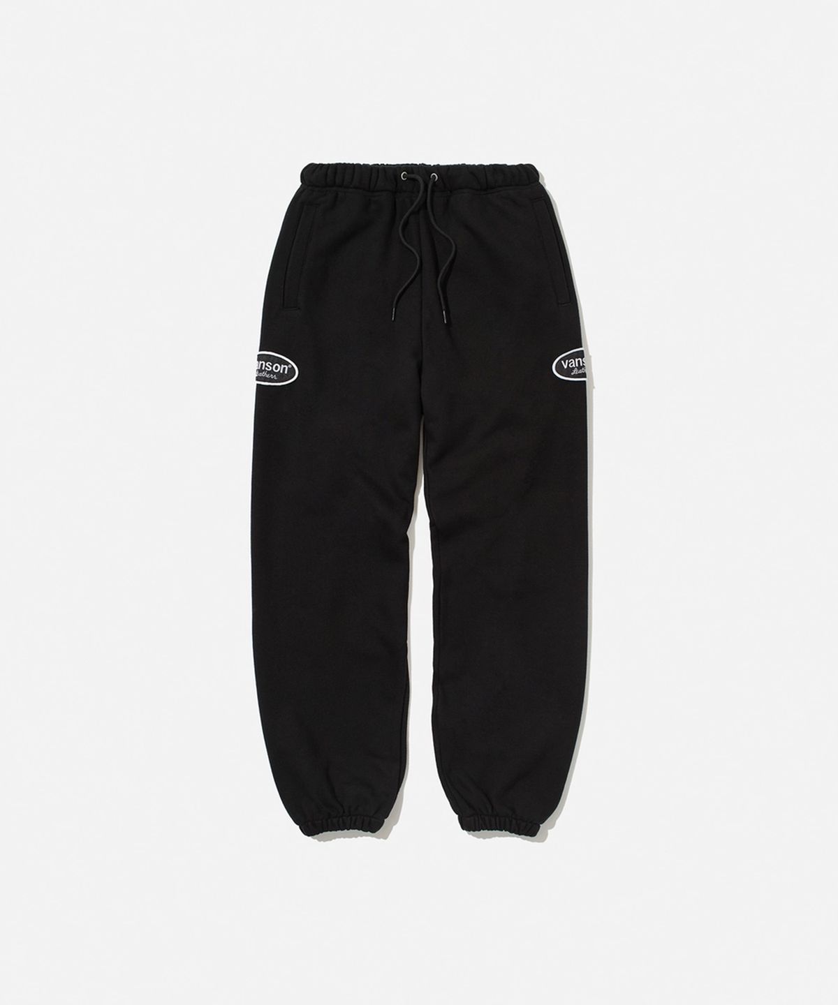 벤슨 레더스(VANSON LEATHERS) 벤슨 레더 오발 로고 스웻팬츠 / 블랙