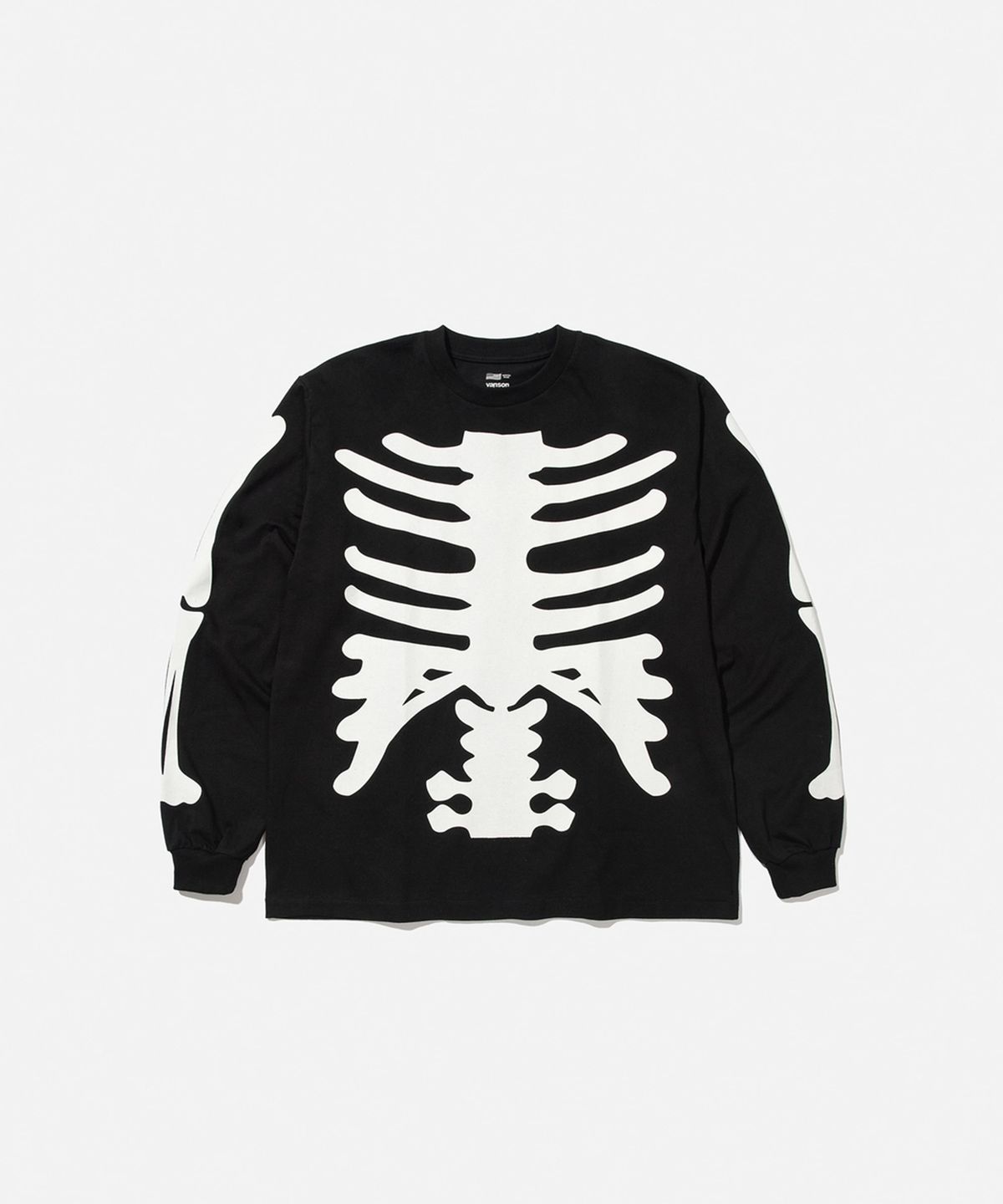 벤슨 레더스(VANSON LEATHERS) 벤슨 레더 카툰 스타일 본 롱 슬리브 티셔츠 / 블랙