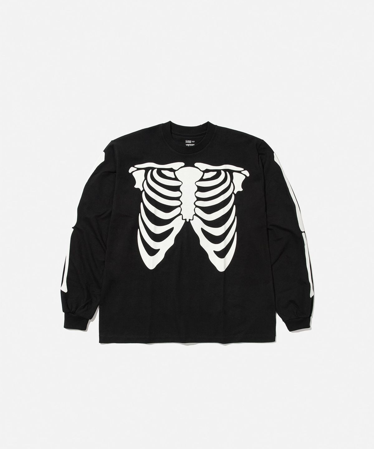벤슨 레더스(VANSON LEATHERS) 벤슨 레더 스켈레톤 스타일 본 롱 슬리브 티셔츠 / 블랙