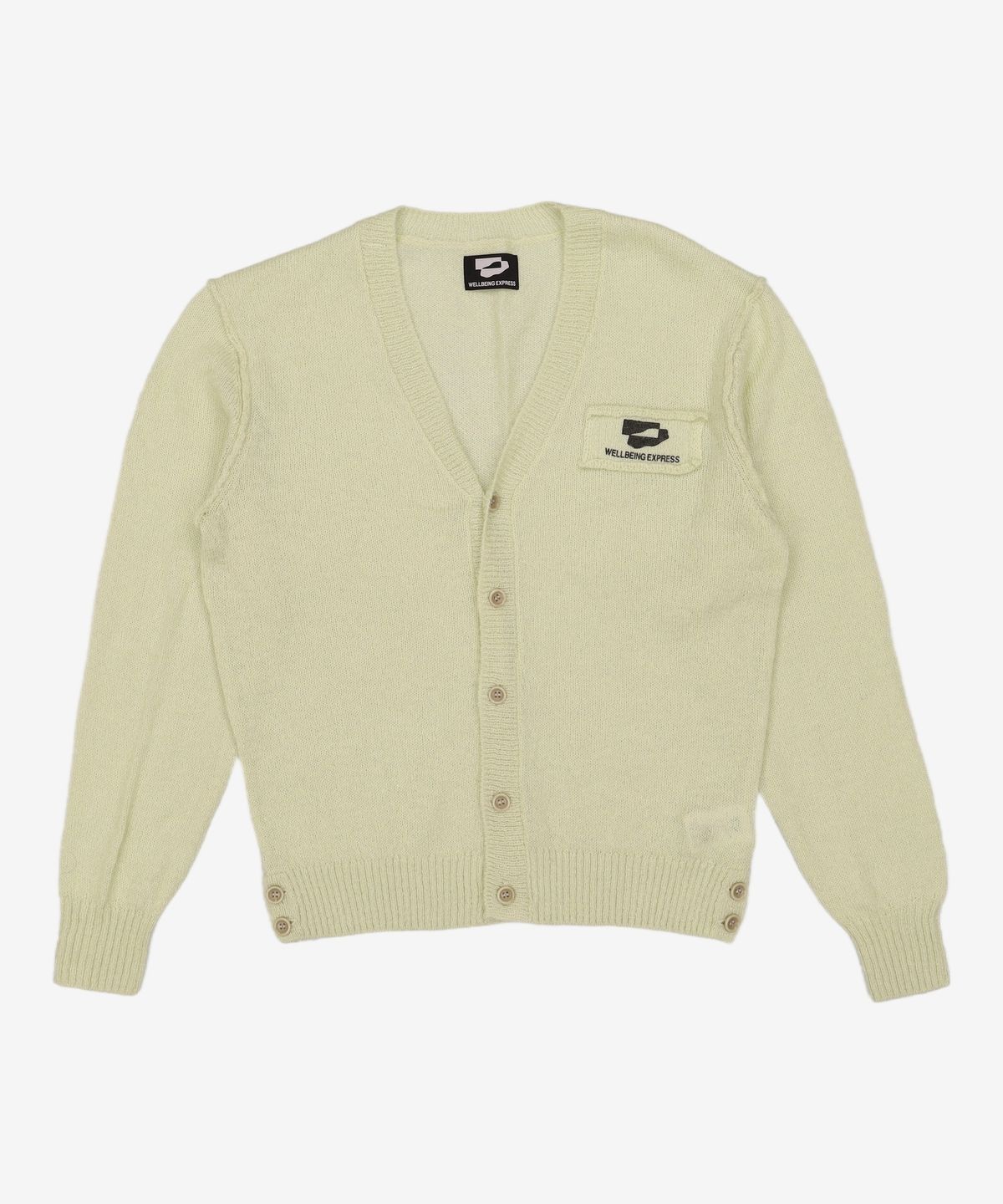 웰빙익스프레스(WELLBEING EXPRESS) Logo Patch Hairy Cardigan Mint S