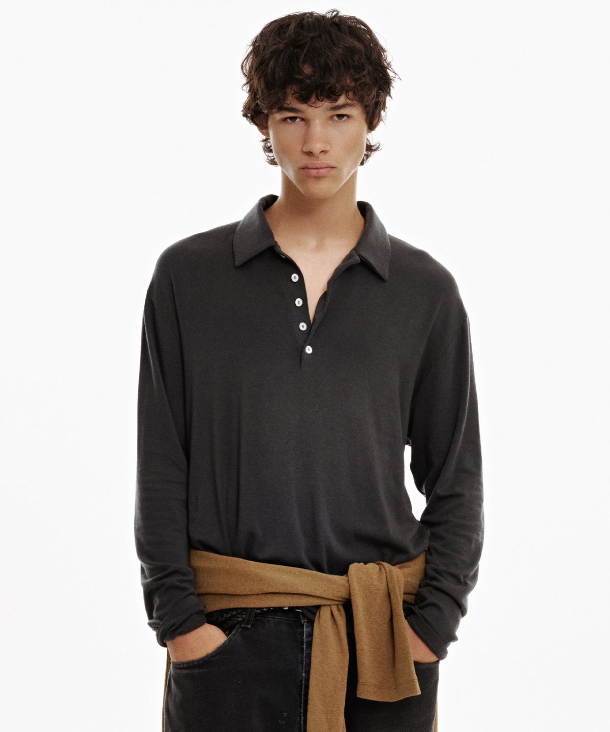 가든익스프레스(GARDEN EXPRESS) Merino 5-Button Collar T (charcoal)