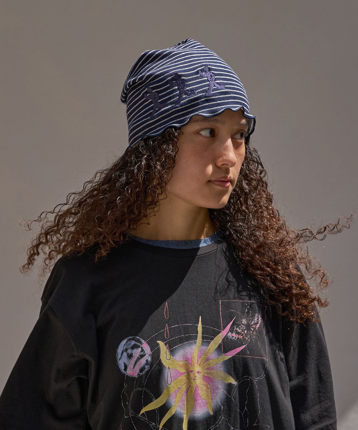 초록스튜디오(CHOROK STUDIO) Three People Lightwave Beanie (Navy)