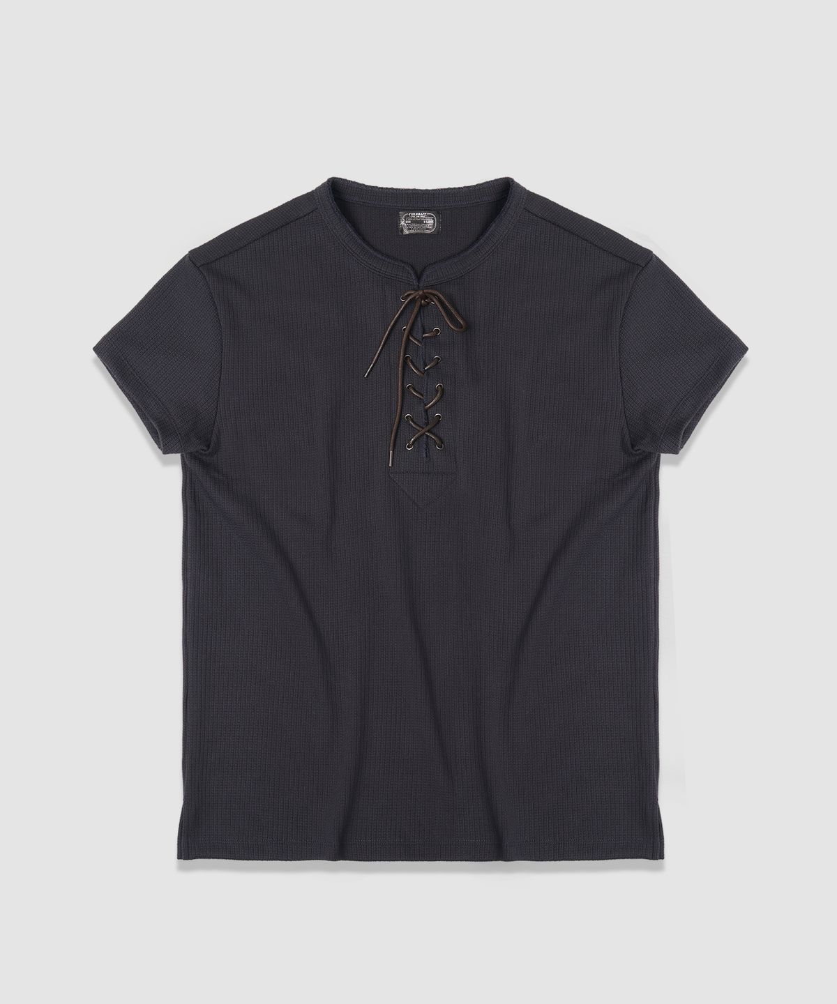 필드래프트(FIELDRAFT) [Soldier Fit] Baseball Lace-up TEE_Charcoal