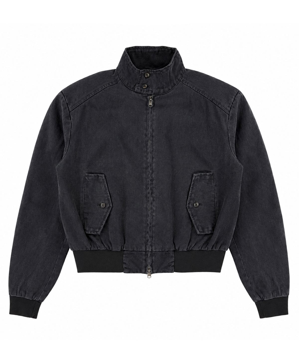 포스센스티브(FORCESENSITIVE) Washed Cotton Harrington Jacket (BLACK)