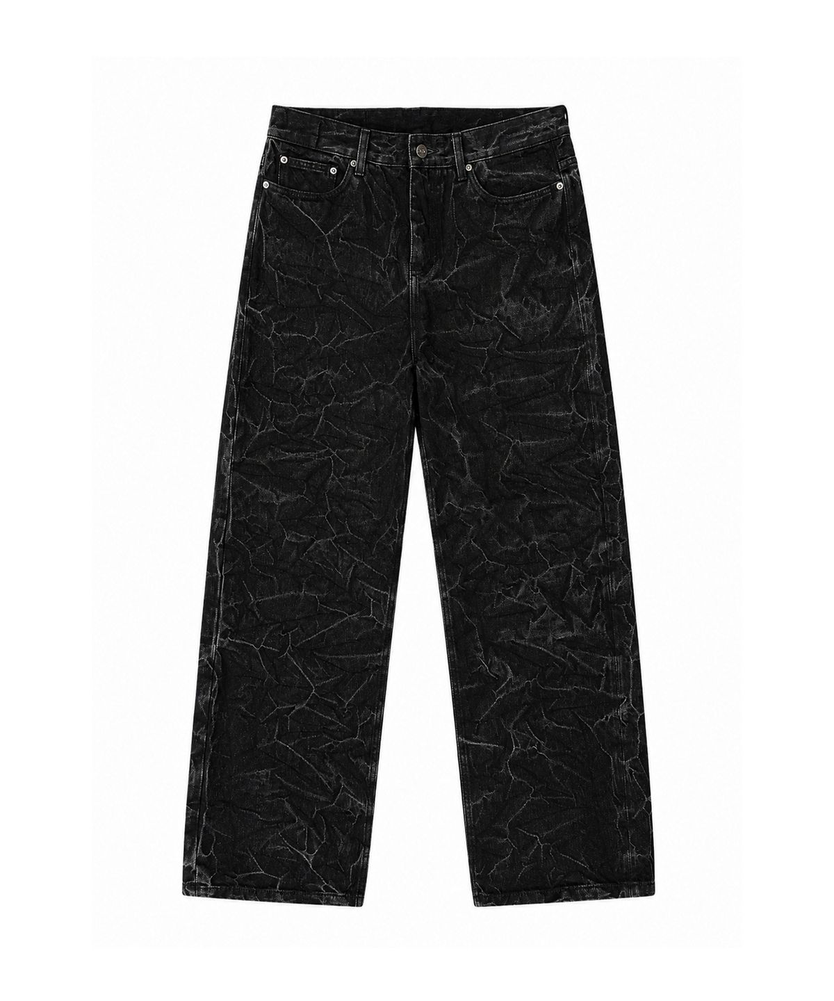 포스센스티브(FORCESENSITIVE) Acid Washing Straight Pants (BLACK)