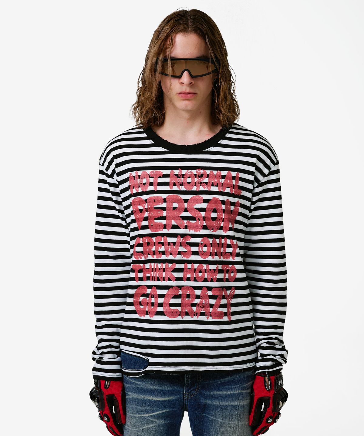 엔엔피스(NNPCS) NPC Distressed Stripe Long Sleeve