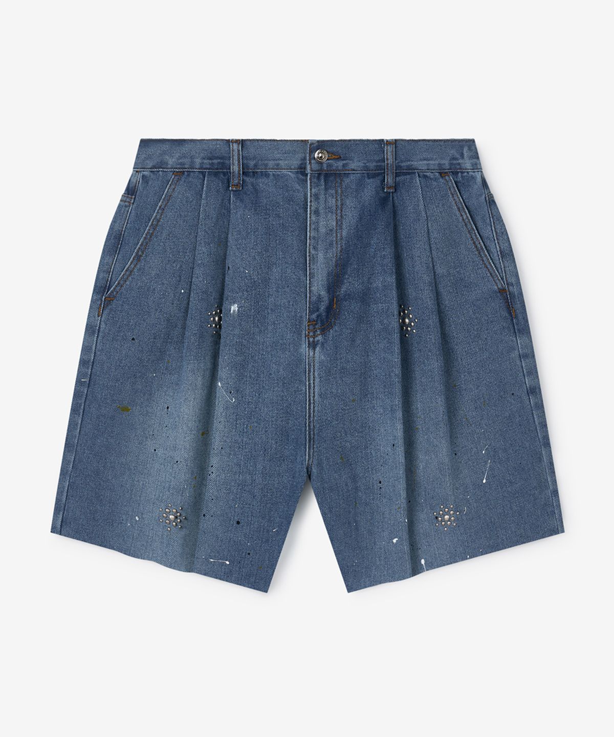 스트라이크(STRIKE) Atelier Jeweled Washed Denim Shorts (BLUE)