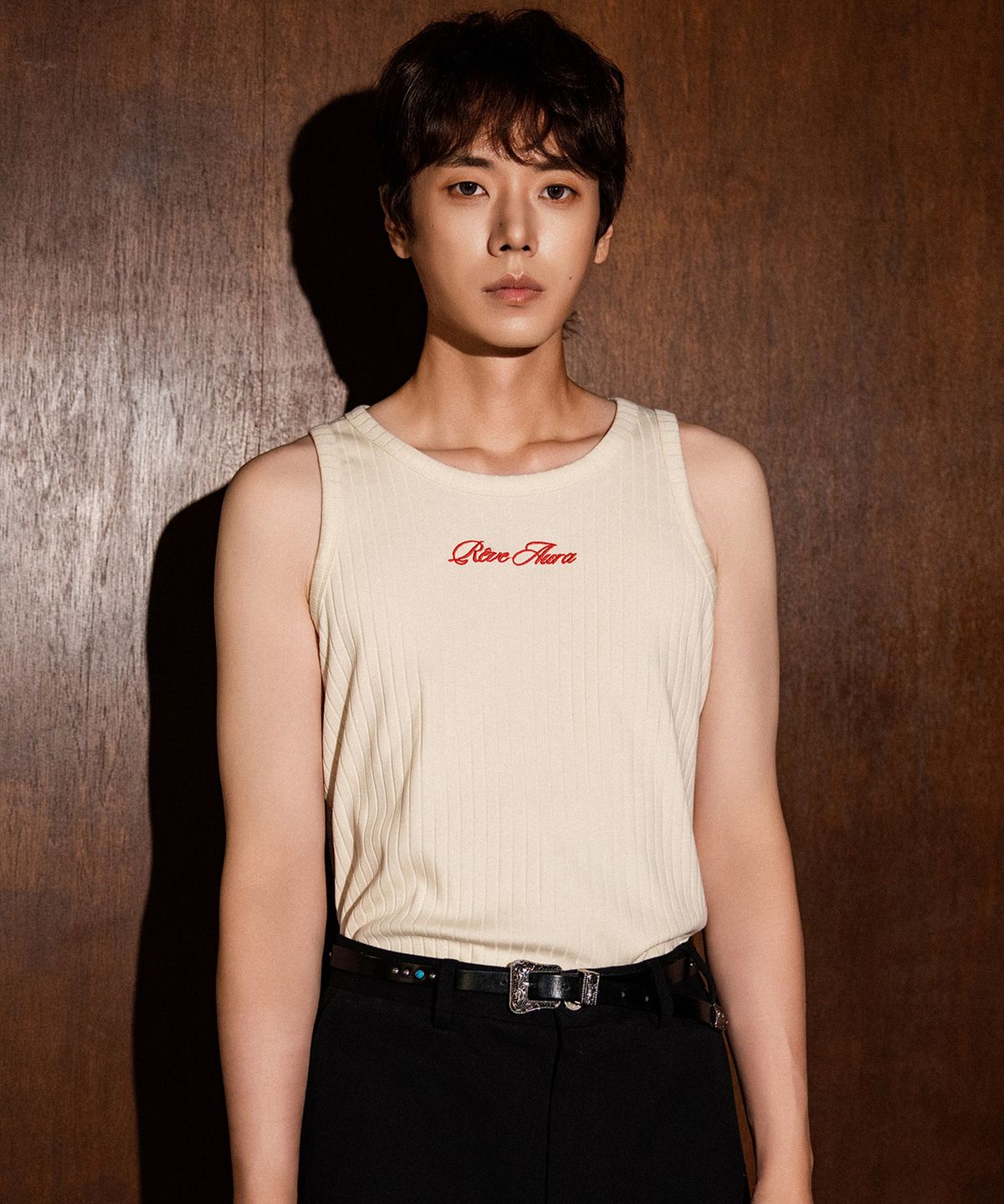 레뷰라(REVURA) ICONE COTTON MODAL RIBBED SLEEVELESS - CREAM