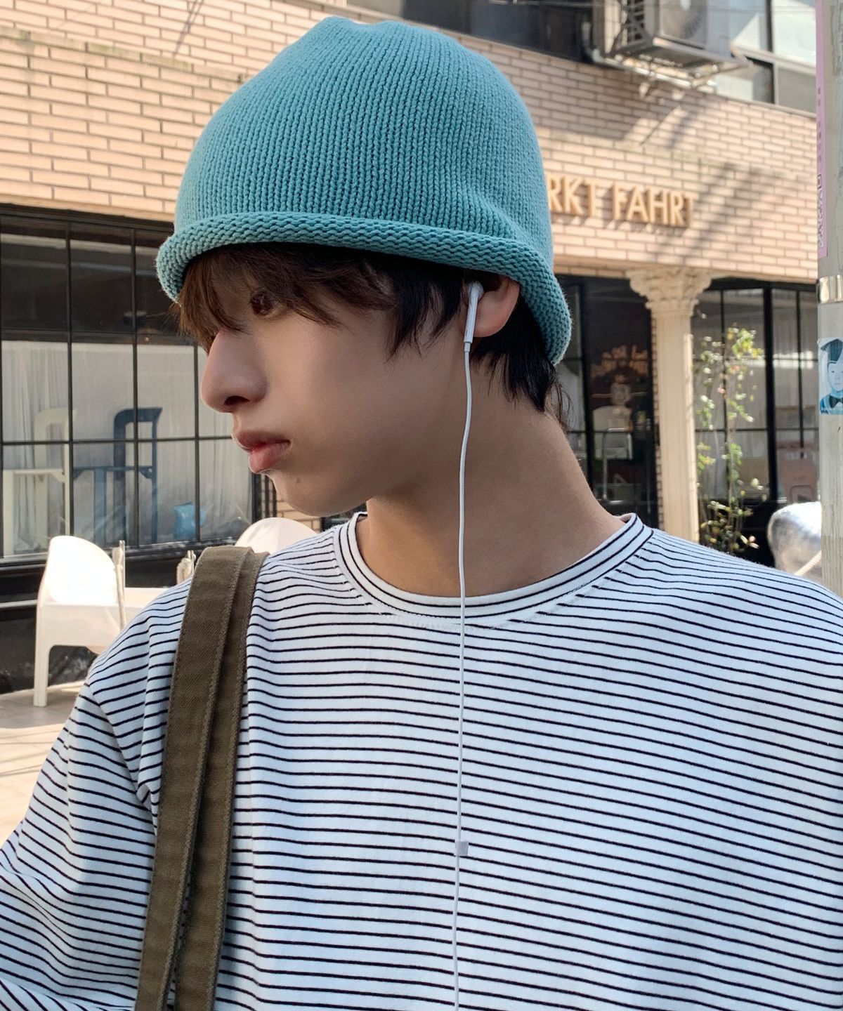 르아르(LEIRE) 에센셜 롤업 니트 비니 [민트]