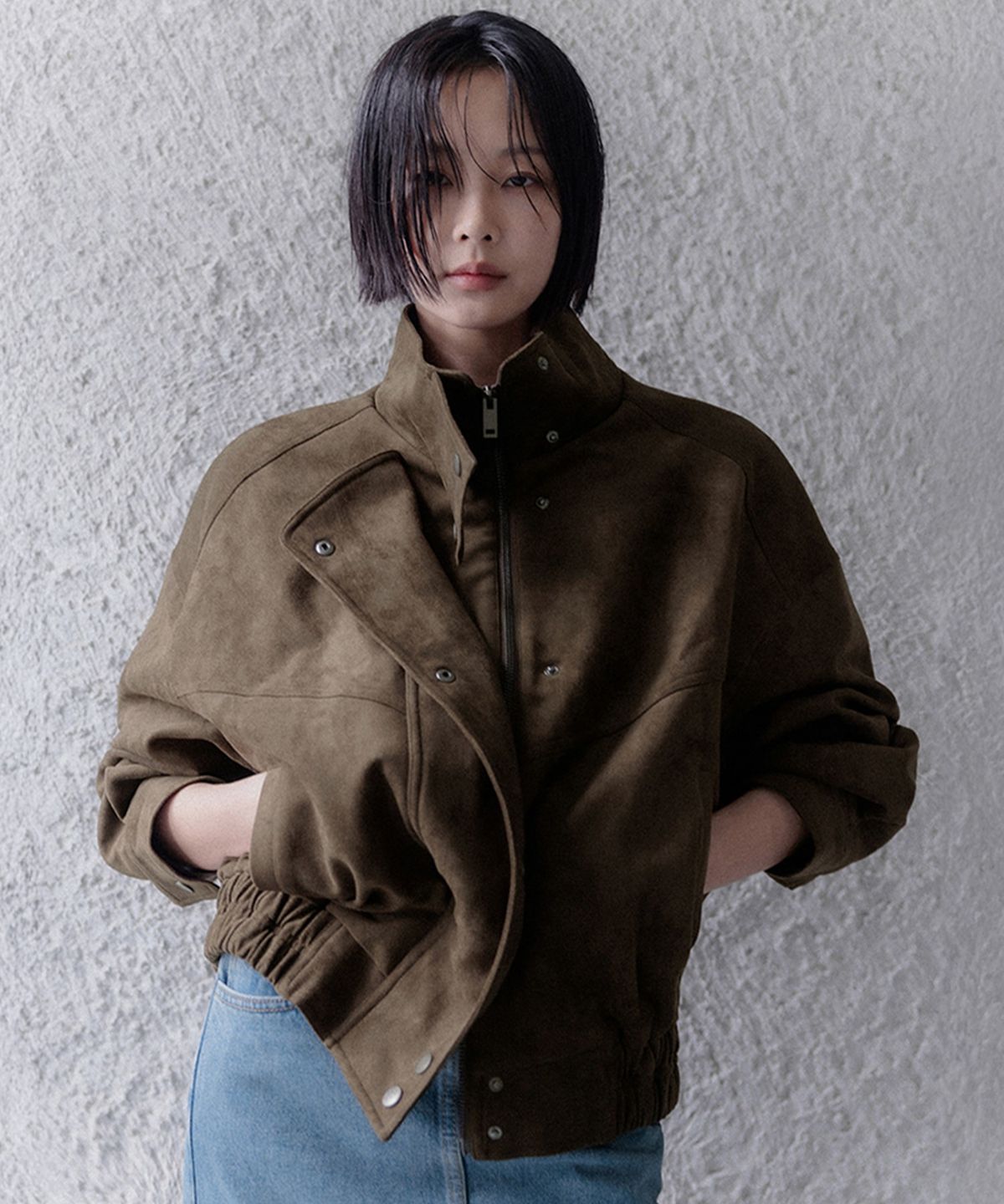 메무아(MEMUA) 르누아 스웨이드 블루종