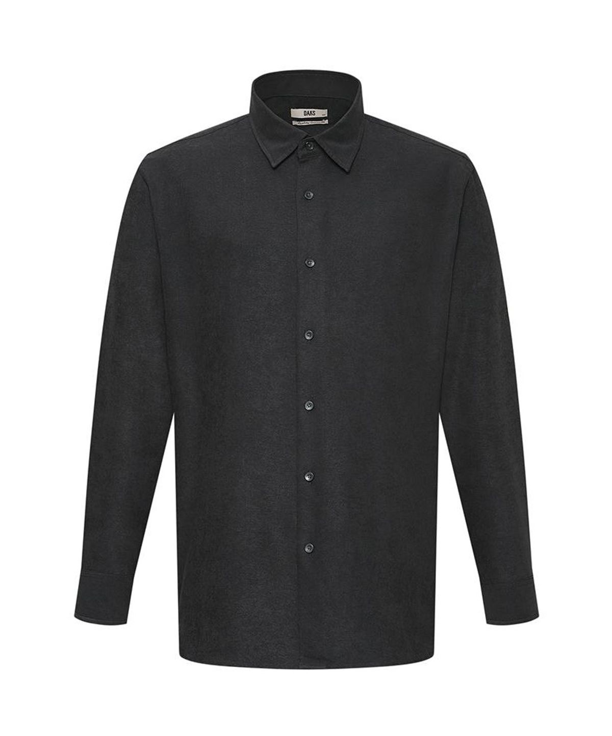 닥스셔츠(DAKS SHIRTS) 노케어 레이온혼방 솔리드 셔츠 레귤러핏 블랙_DMA1SHCL700K1