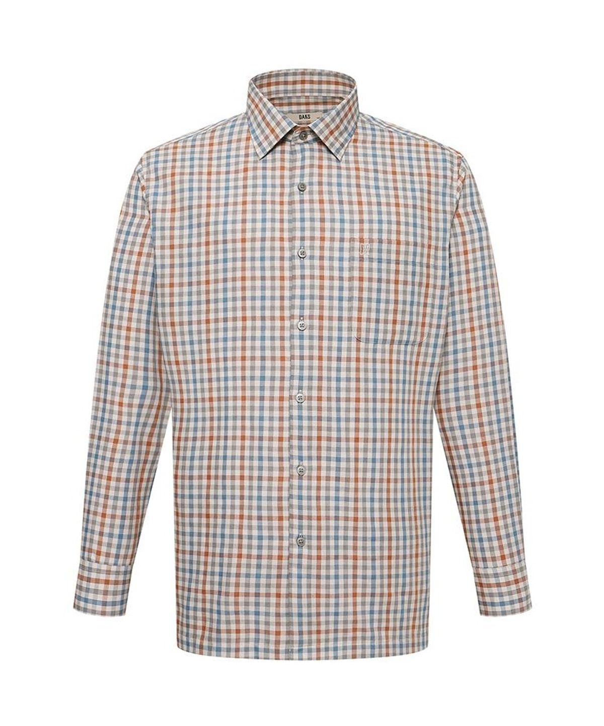 닥스셔츠(DAKS SHIRTS) 면혼방 스몰체크 셔츠 레귤러핏 베이지_DLA2SHCL411I1