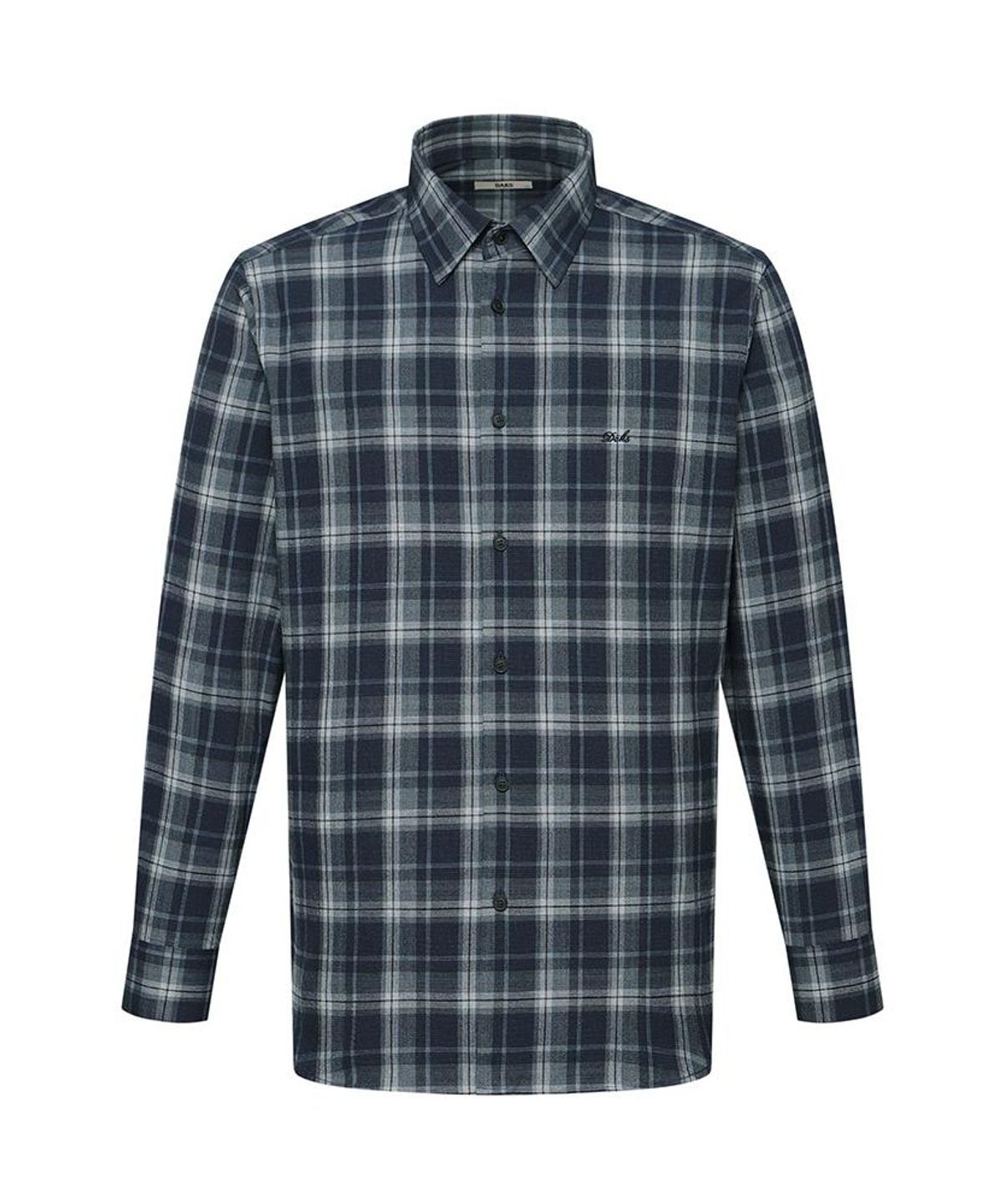 닥스셔츠(DAKS SHIRTS) 이지케어 레이온혼방 미듐체크셔츠 레귤러핏 네이비_DMA1SHCL111N1