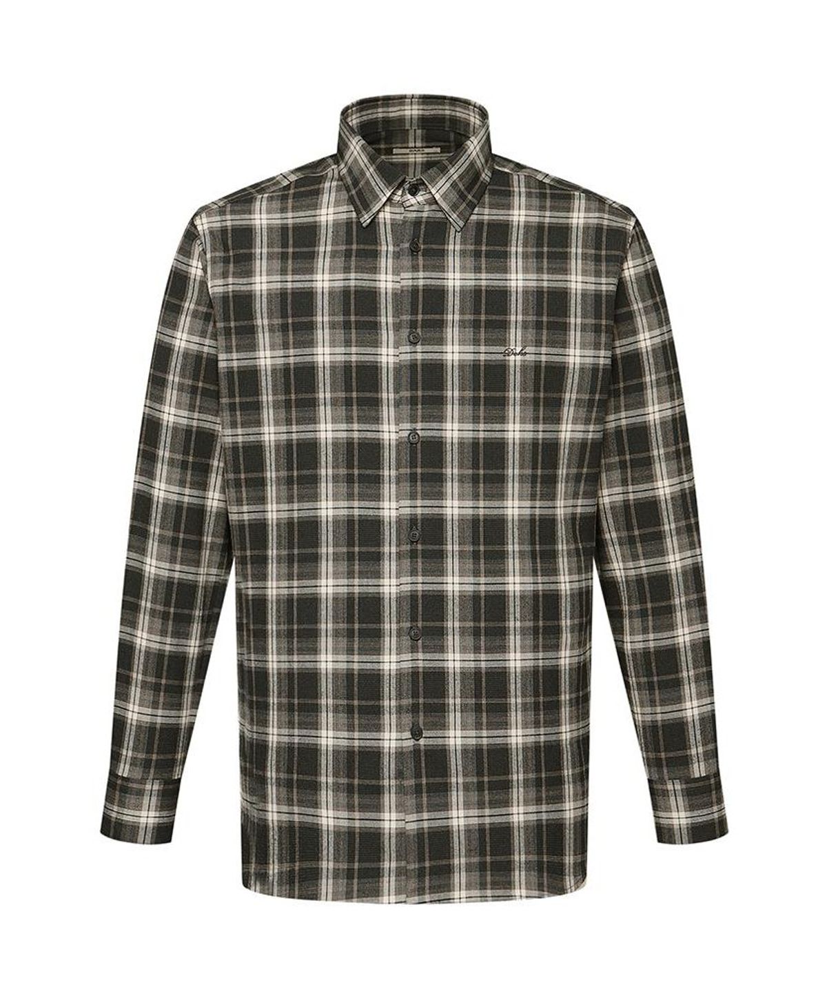 닥스셔츠(DAKS SHIRTS) 이지케어 레이온혼방 미듐체크셔츠 레귤러핏 브라운_DMA1SHCL111W1