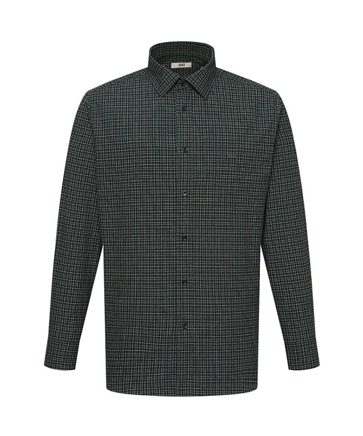 닥스셔츠(DAKS SHIRTS) 이지케어 레이온혼방 스몰체크셔츠 레귤러핏 그린_DMA1SHCL120E1
